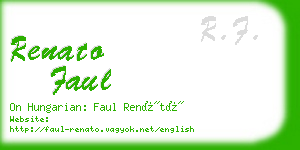 renato faul business card